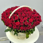 101 красная роза в корзине